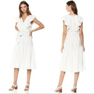 Rebecca Taylor Midi Striped Spring Dress Size 4